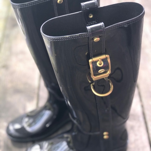Coach Tasha black equestrian Rain boots - Picture 5 of 14